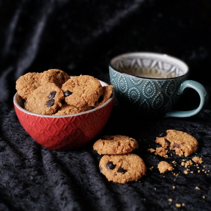 glutenvrij en vegan choco chip koekjes