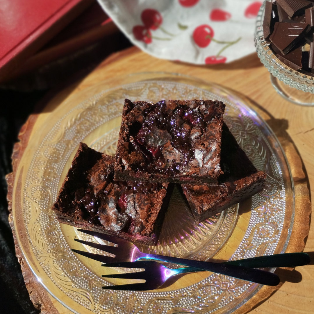 Cherry choco brownie