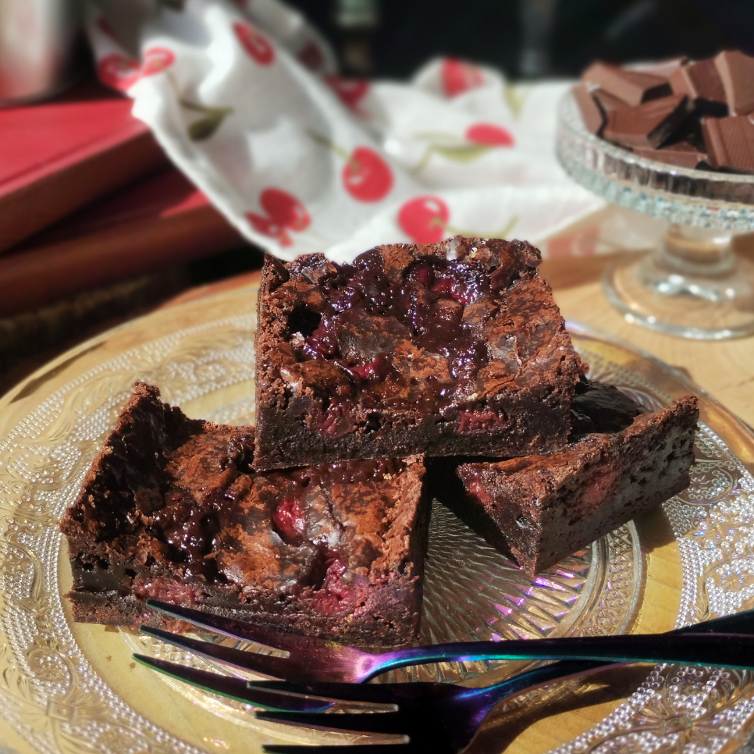 Cherry choco brownie