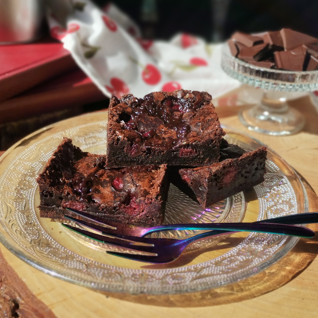 Cherry choco brownie