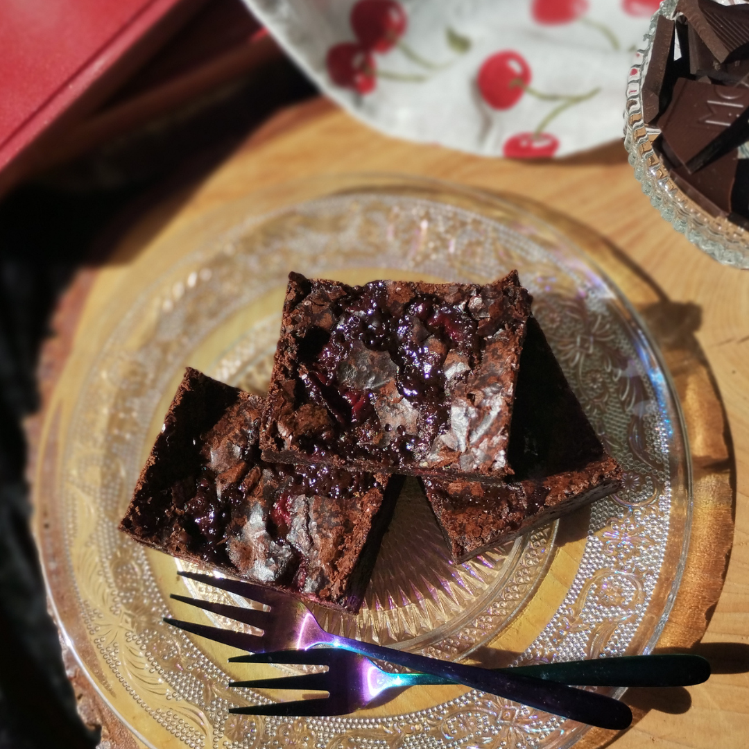 Cherry choco brownie