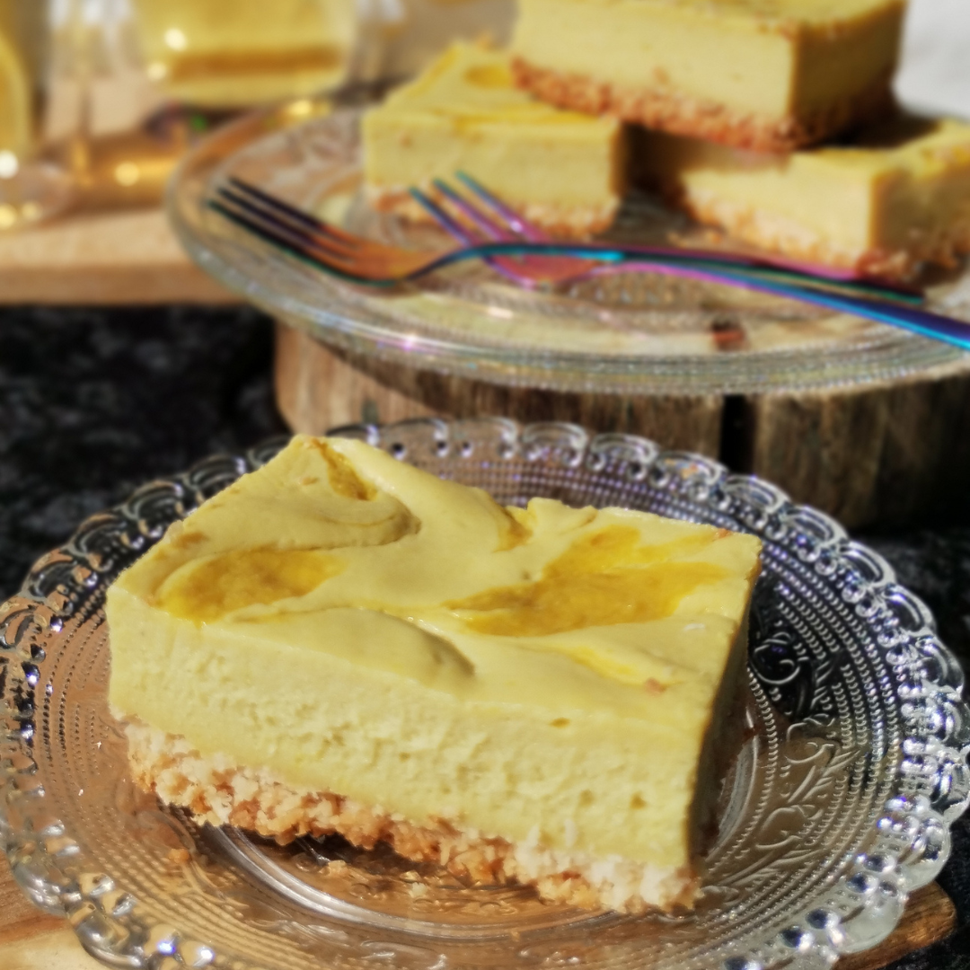 Mango coconut cheesecake