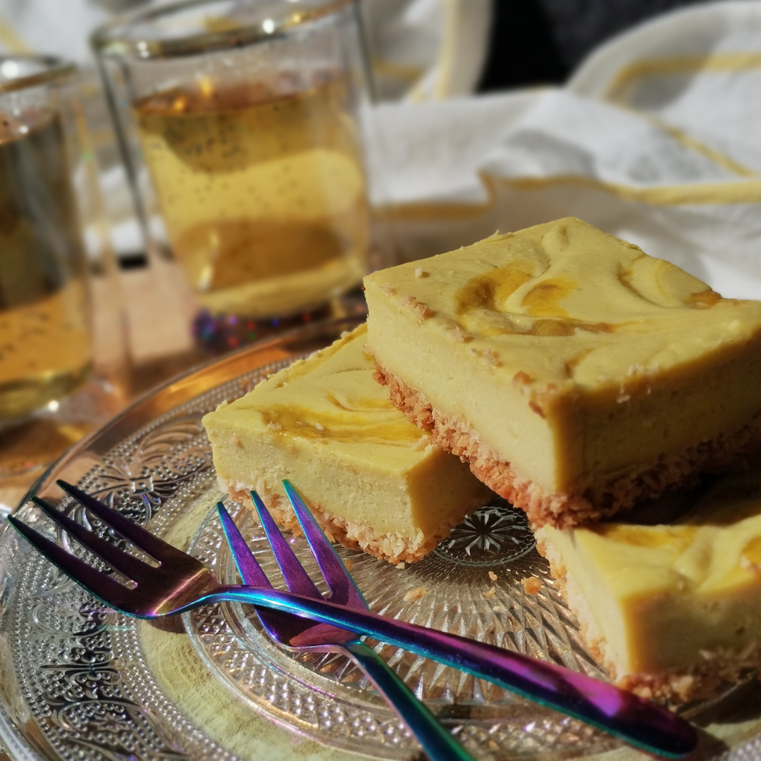 Mango coconut cheesecake