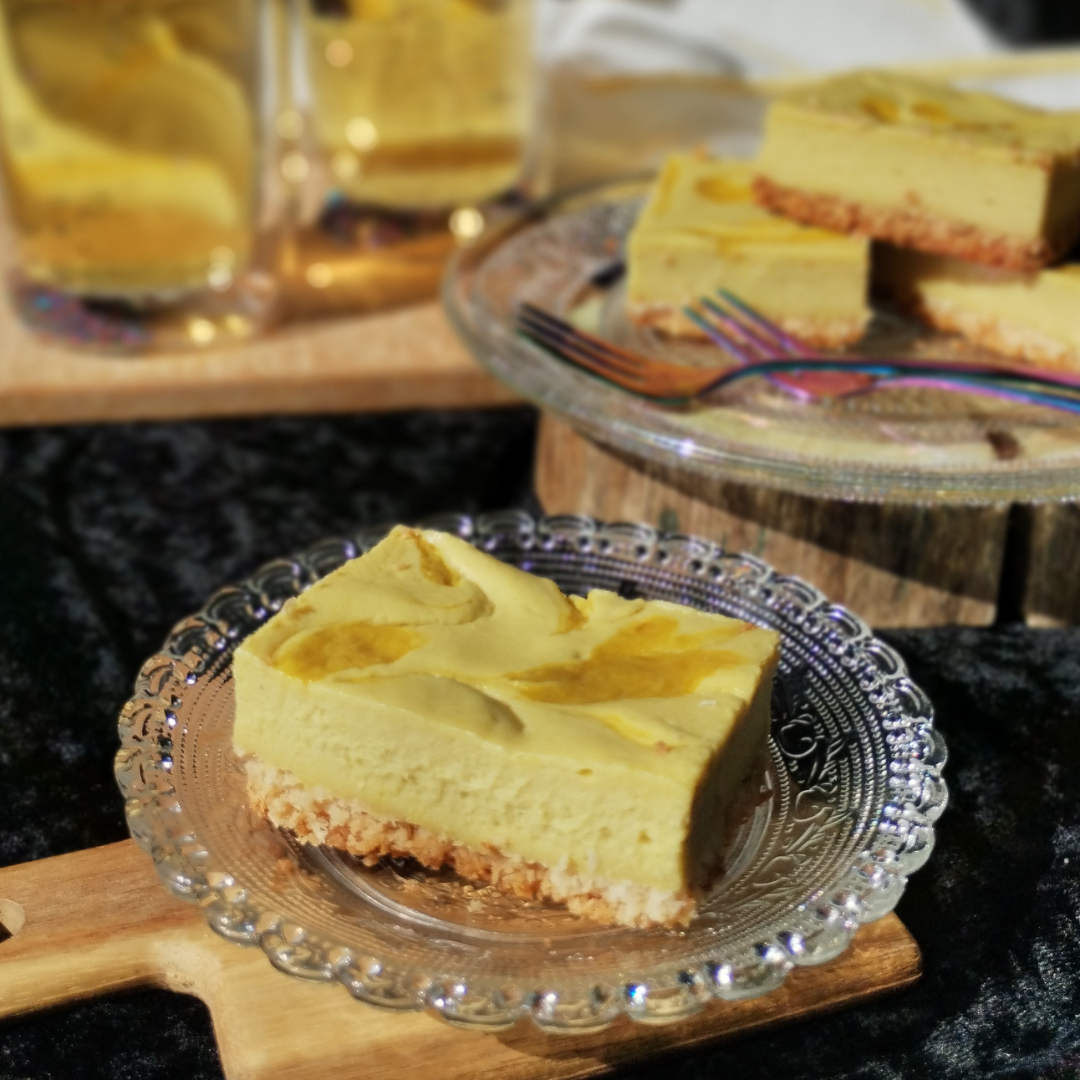 Mango coconut cheesecake