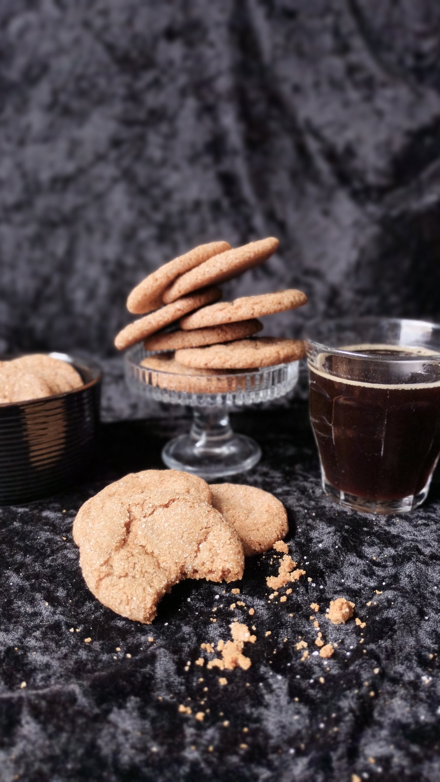 Coffee crinkle cookies