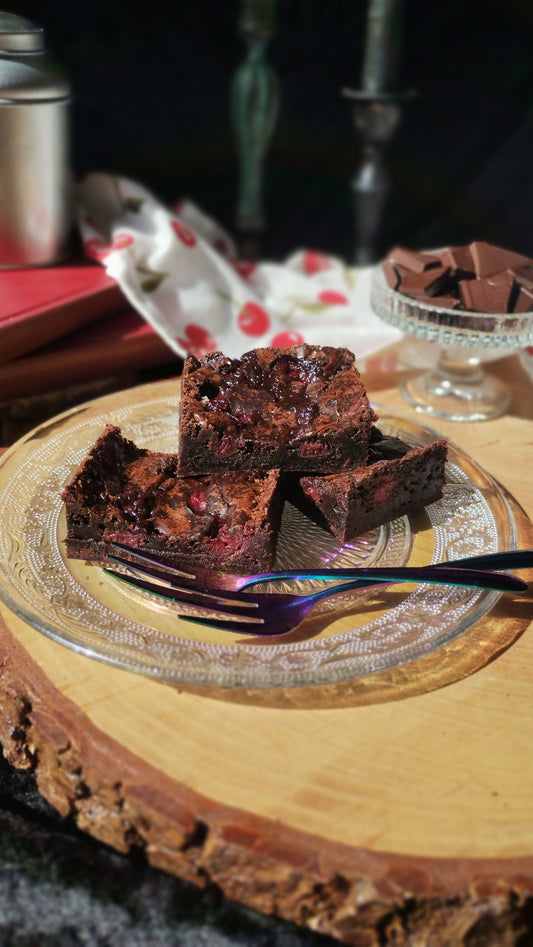 Cherry choco brownie