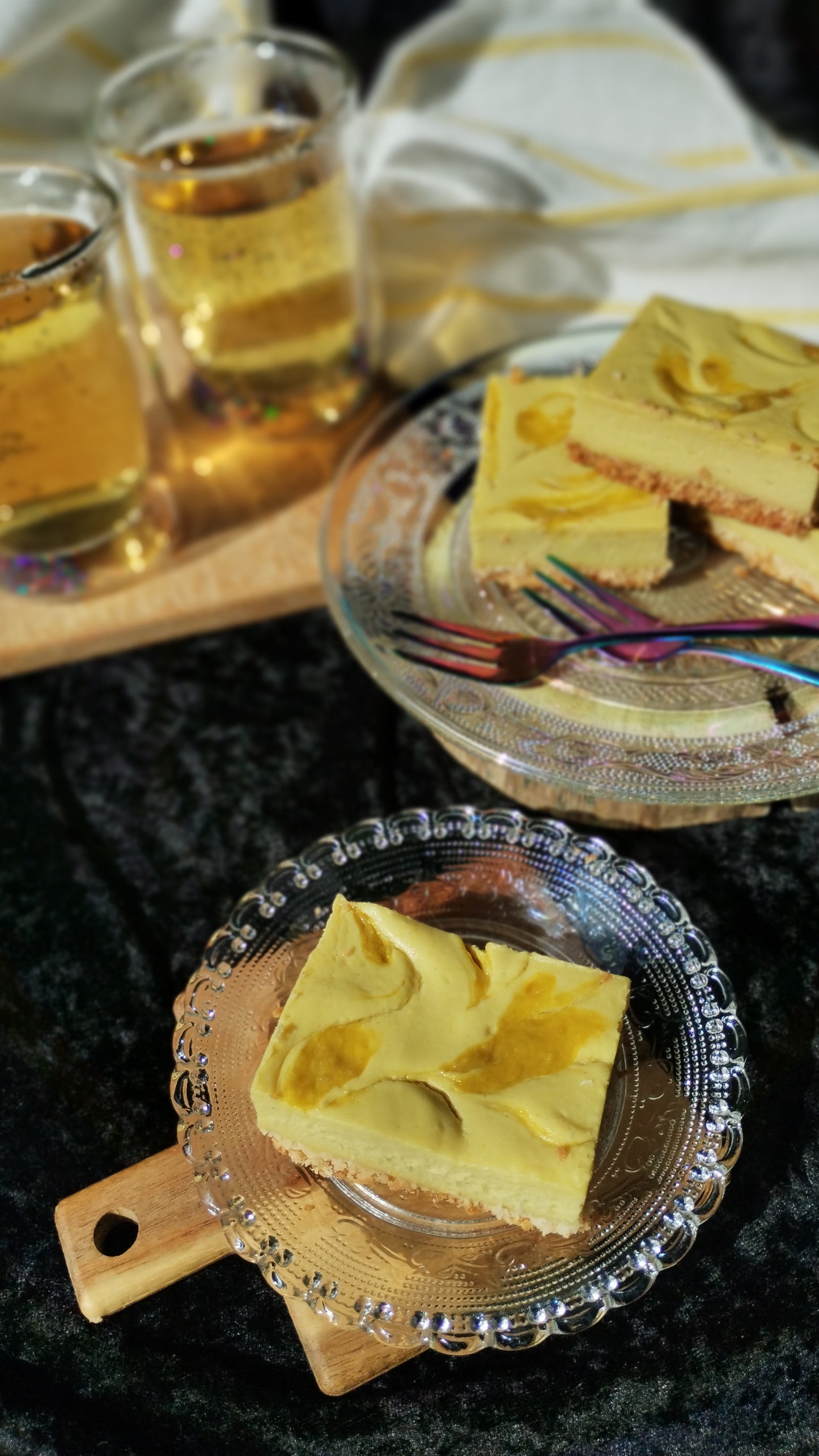 Mango coconut cheesecake